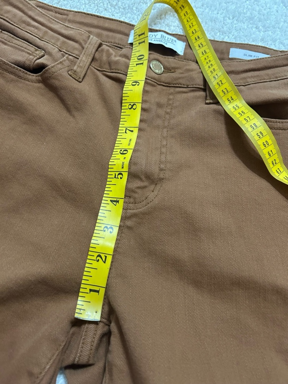 Judy Blue Jeans Size 9/29 Brown Slim Fit High Rise Stretchy Flattering Denim - Picture 7 of 8